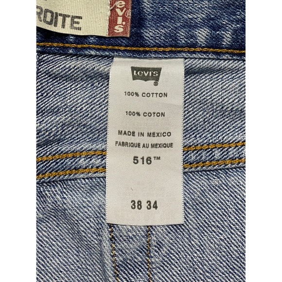 Vintage Levi's 516 Slim Fit Coupe Etroite Men's Jeans Size 38x34 Blue Faded - Picture 6 of 10